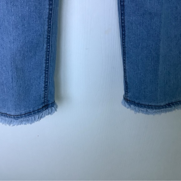 Slim-Sation Pull On Stretchy Ankle Jeans Raw Hem 2 - Picture 5 of 6